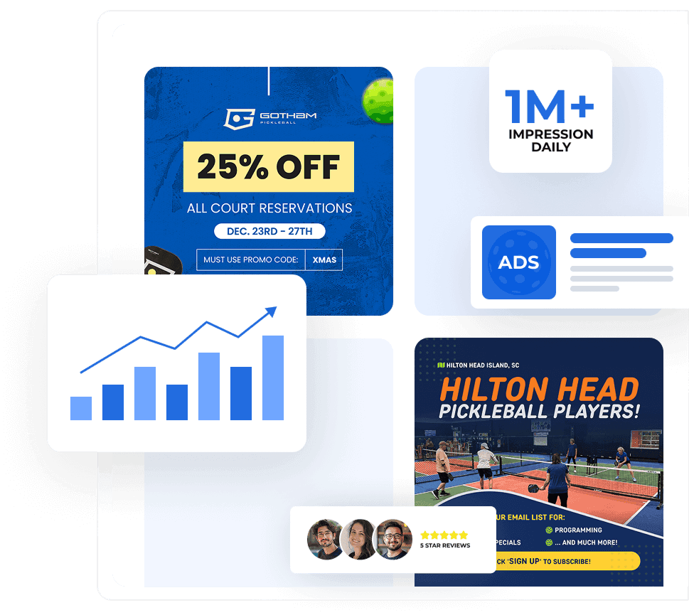 StackEleven pickleball marketing — ad campaigns, growth analytics, and real results